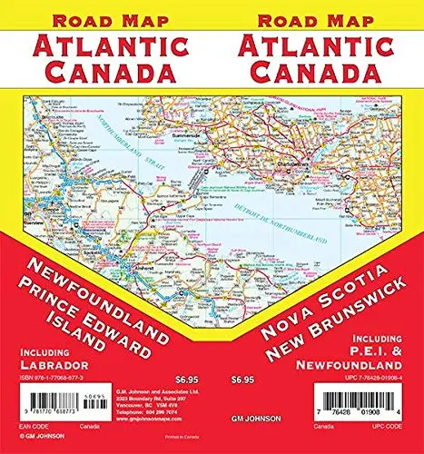 Atlantic Canada Road Map 1