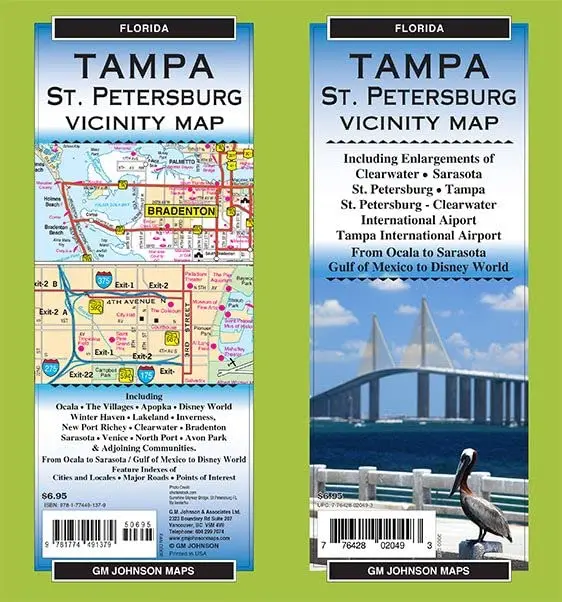 Tampa / St Petersburg – Ocala To Sarasota, Florida Regional Map [Map] Gm Johnson 1