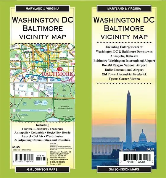 Washington Dc / Baltimore & Vicinity, Maryland / Virginia Regional Map [Map] Gm Johnson 1