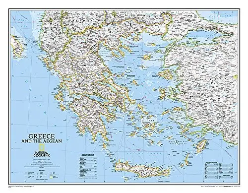 Greece Classic, Satin Laminated Wall Map (Reference - Countries & Regions: Ng.P622111) 1