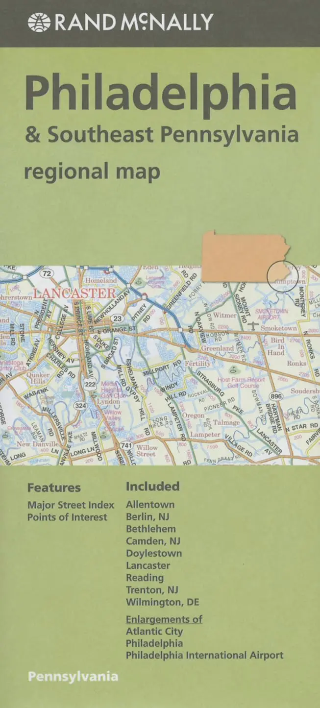 Folded Map Philadelphia/Se Pa Regional 1