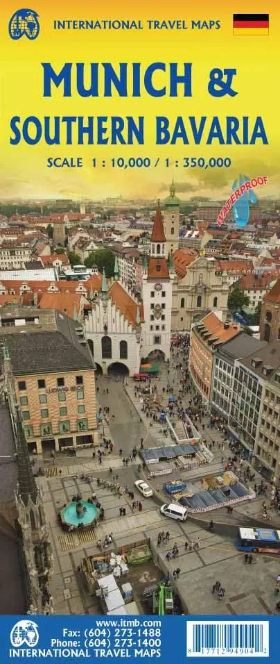 Munich & Southern Bavaria Waterproof Map 1