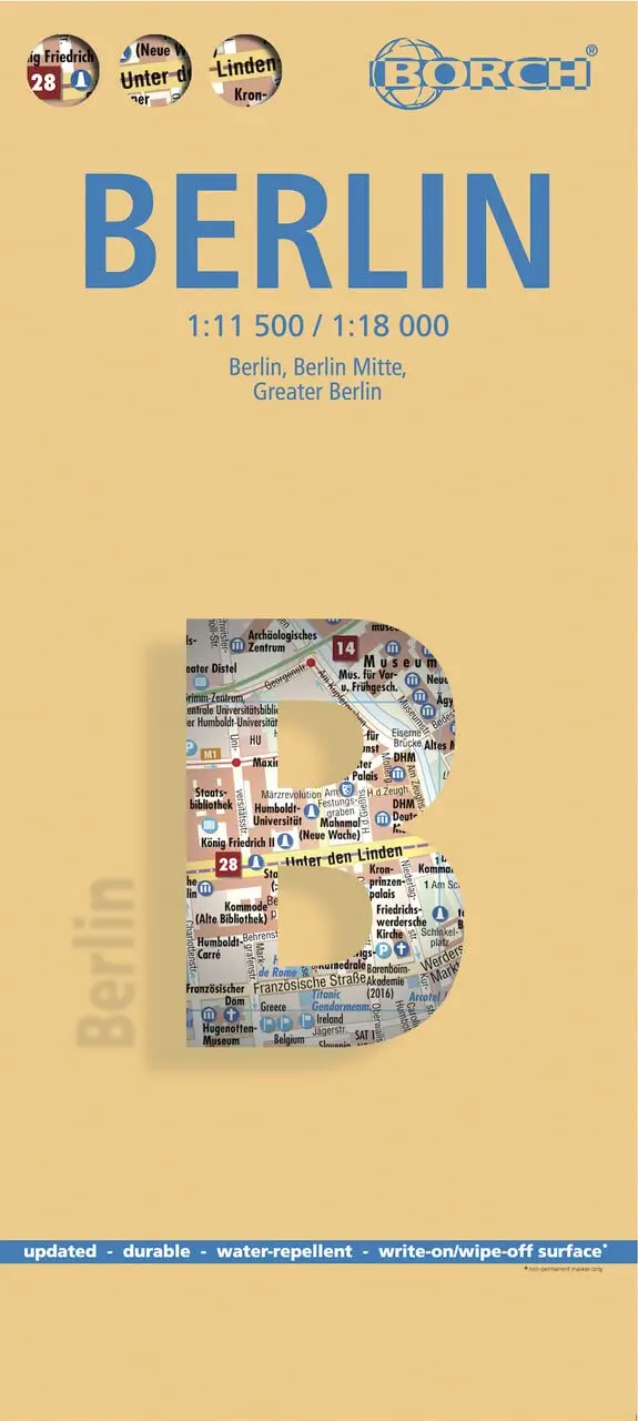 Laminated Berlin Map By Borch (English Edition) [Map] Borch 1