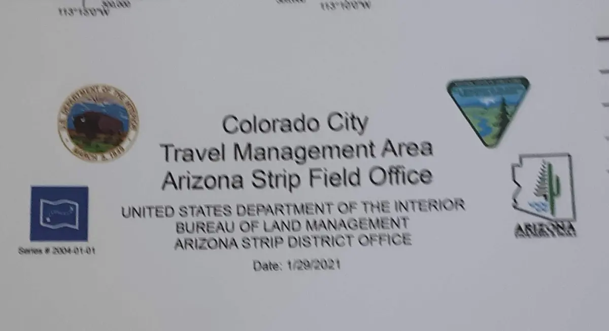 Colorado City Arizona Utah Strip Area Map [Wall Chart] Staff 1