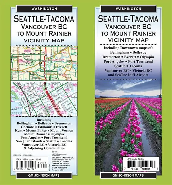 Seattle / Tacoma & Vicinity, Washington Regional Map [Map] Gm Johnson 1
