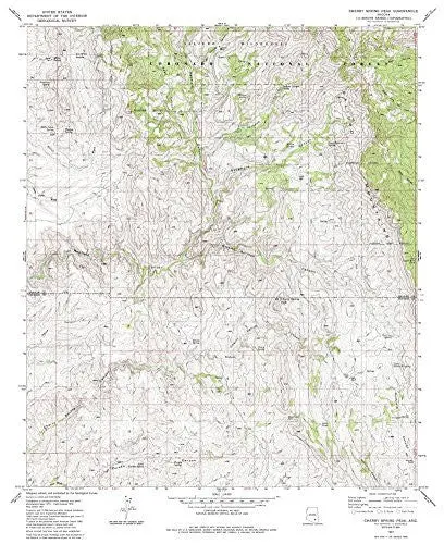 Cherry Spring Peak, Arizona 7.5' [Map] United Stated Geological Survey 1