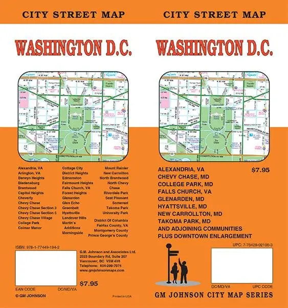 Washington Dc, Virginia Street Map [Map] Gm Johnson 1