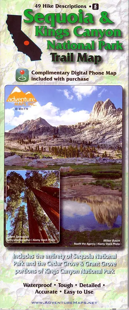 Sequoia & Kings Canyon National Park Trail Map [Unknown Binding] Adventure Maps 1