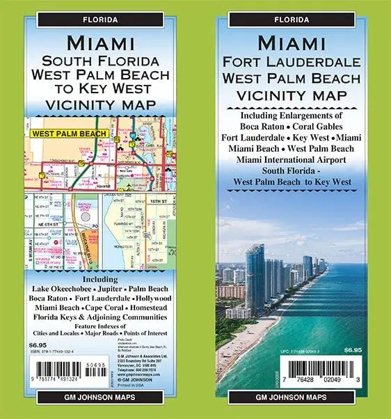 Miami / Fort Lauderdale / West Palm Beach, Florida Regional Map [Map] Gm Johnson 1