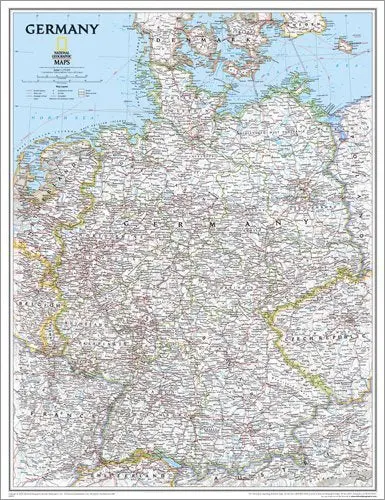Germany Classic Wall Map Map Type: Laminated (24" X 30") 1