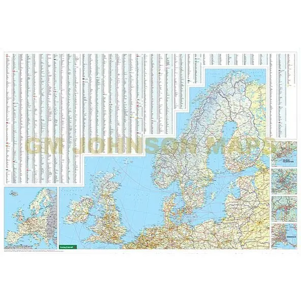 Planning Map Of Europe Dry Erase Laminated [Map] Freytag-Berndt 1