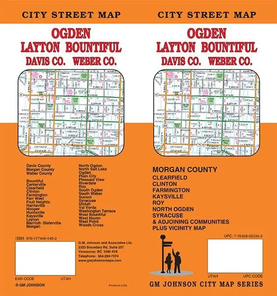 City Street Map Ogden / Layton / Bountiful / Davis County / Weber County / Morgan County (Utah) 1