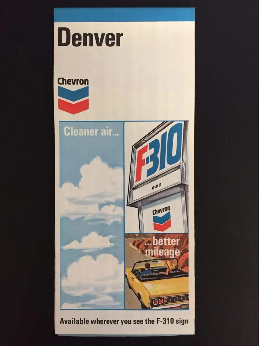 1972 Chevron Denver, Co Road Map 1