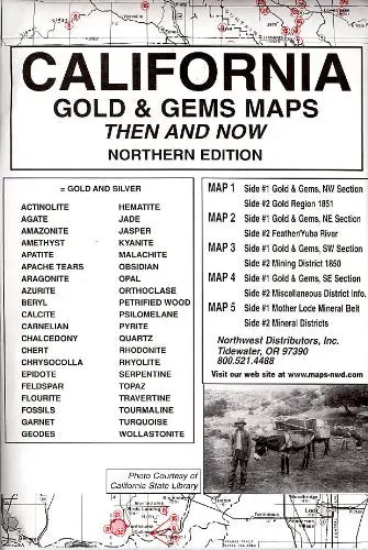California, North Gold & Gems 5 Maps Then & Now 1