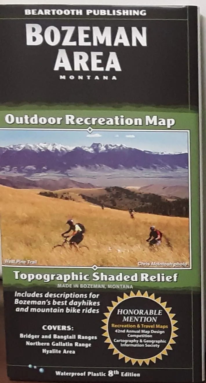 Bozeman Montana Area Outdoor Recreation Map - Topographic Shaded Relief 8Th Edition [Map] Staff 1