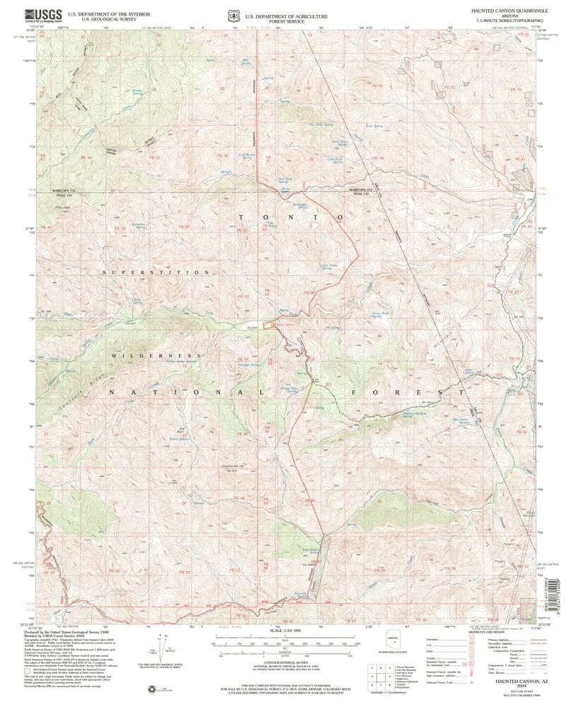 Haunted Canyon, Azê7.5' 2004 [Map] United States Geological Survey 1