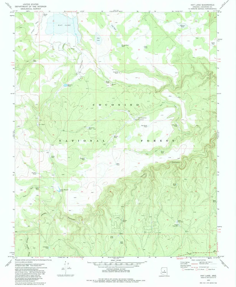 Hay Lake, Arizona (7.5'×7.5' Topographic Quadrangle) 1