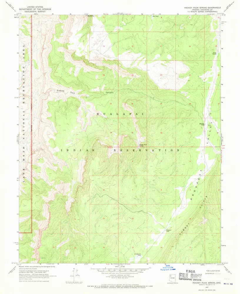 Hockey Puck Spring, Arizona 7.5' [Map] United Stated Geological Survey 1