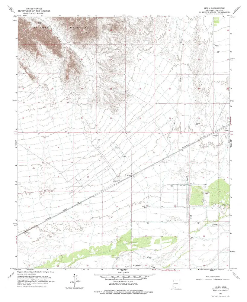 Horn, Arizona 7.5' [Map] United Stated Geological Survey 1