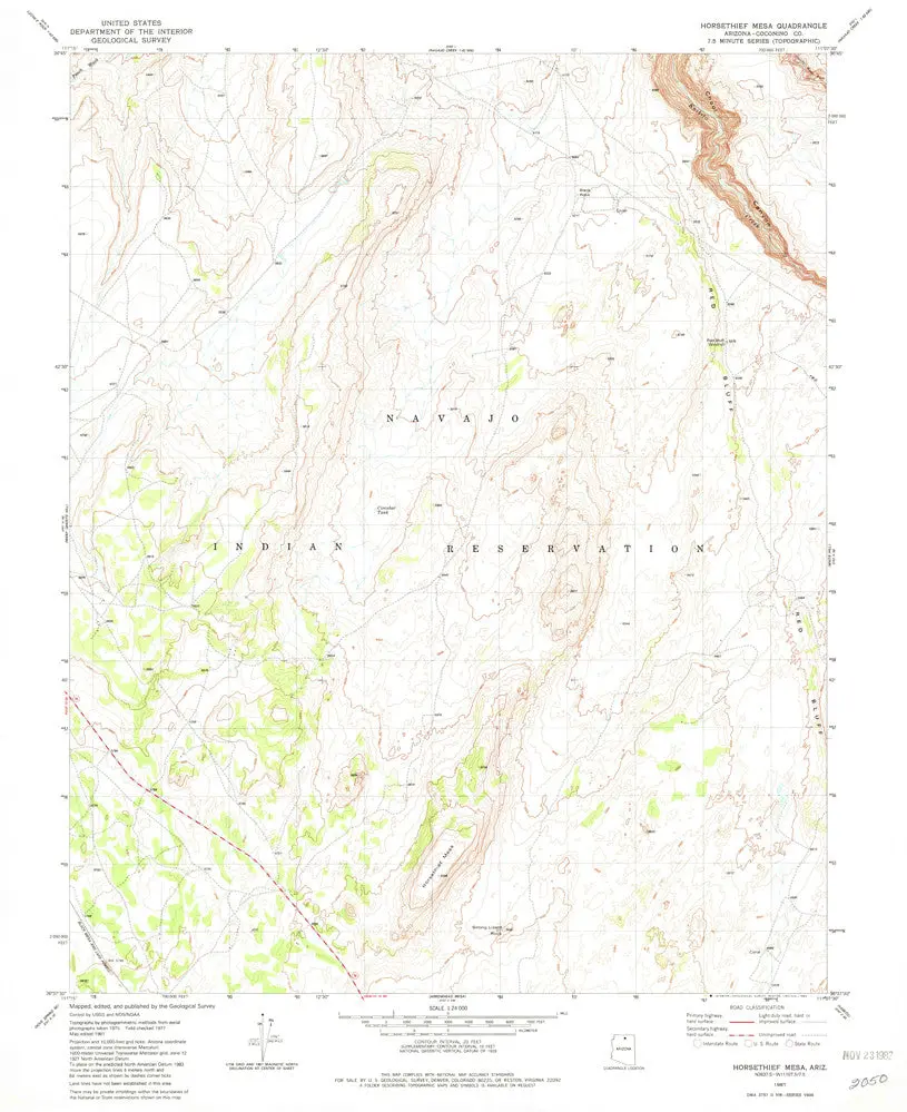 Horsethief Mesa, Arizona [Map] United Stated Geological Survey 1