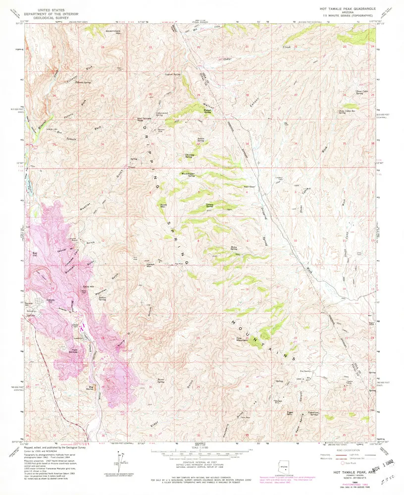 Hot Tamale Peak, Az 7.5'Ê1964 Pr 1982 [Map] United States Geological Survey 1