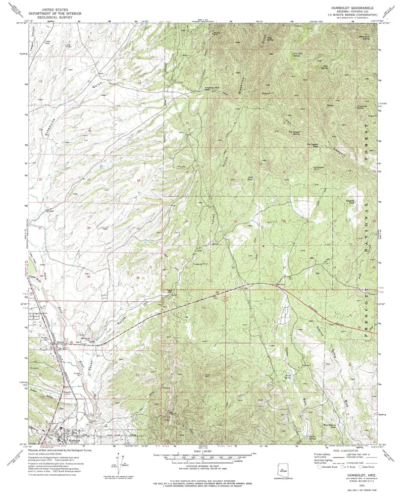 Humboldt, Azê7.5' 1973 [Map] United States Geological Survey 1