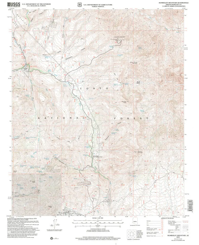 Humboldt Mountain, Az 2004 (7.5'×7.5' Topographic Quadrangle) 1