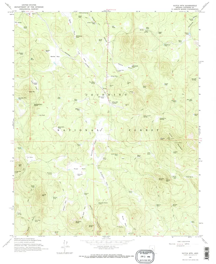 Hutch Mtn, Az 7.5' 1965 [Map] United States Geological Survey 1