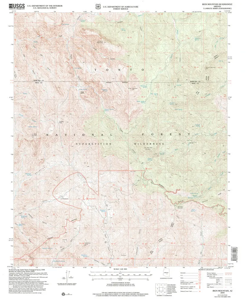 Iron Mountain, Az 7.5' [Map] U.S. Geological Survey 1