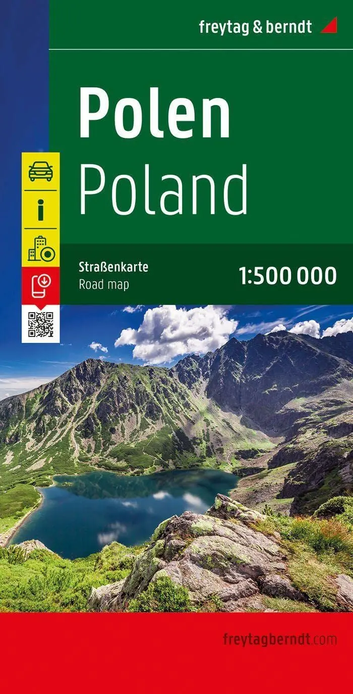 Poland, Road Map 1:500,000 (English, French, German, Italian And Spanish Edition) [Map] Freytag & Berndt 1