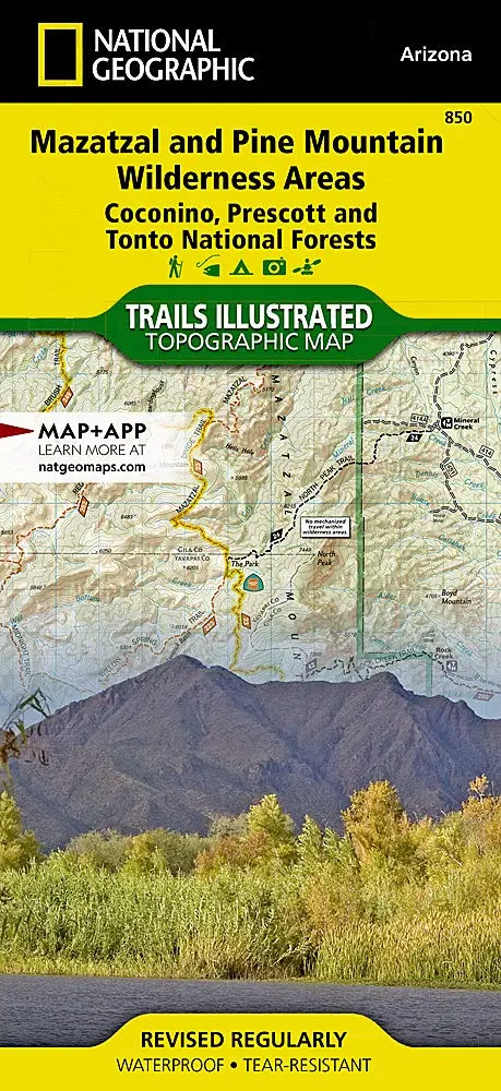 Mazatzal And Pine Mountain Wilderness Areas Map (Coconino, Prescott, And Tonto National Forests) Trails Illustrated Map 850 1