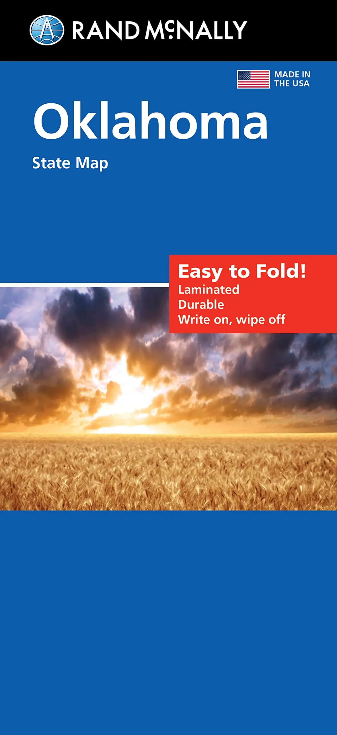 Rand Mcnally Easy To Fold: Oklahoma State Laminated Map 1