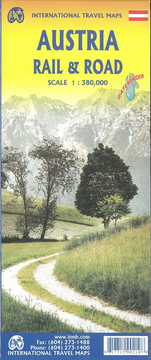 Austria Travel Reference Map 1:380K Waterproof [Map] Itmb Publishing Ltd 1