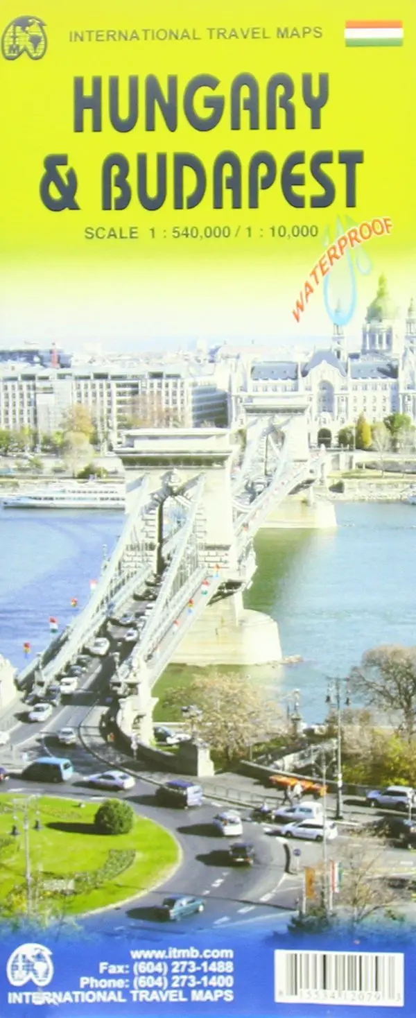Hungary & Budapest Travel Reference Map 1:540,000/10,000 [Map] Itmb Publishing Ltd 1