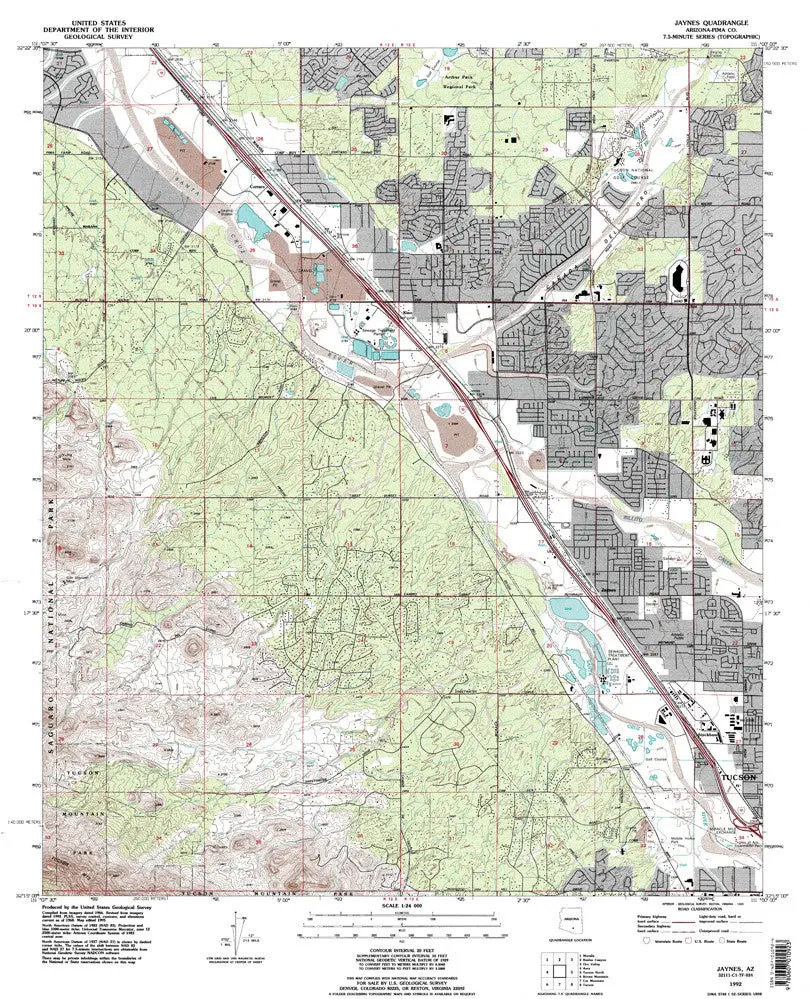 Jaynes, Arizona 7.5' [Map] United Stated Geological Survey 1