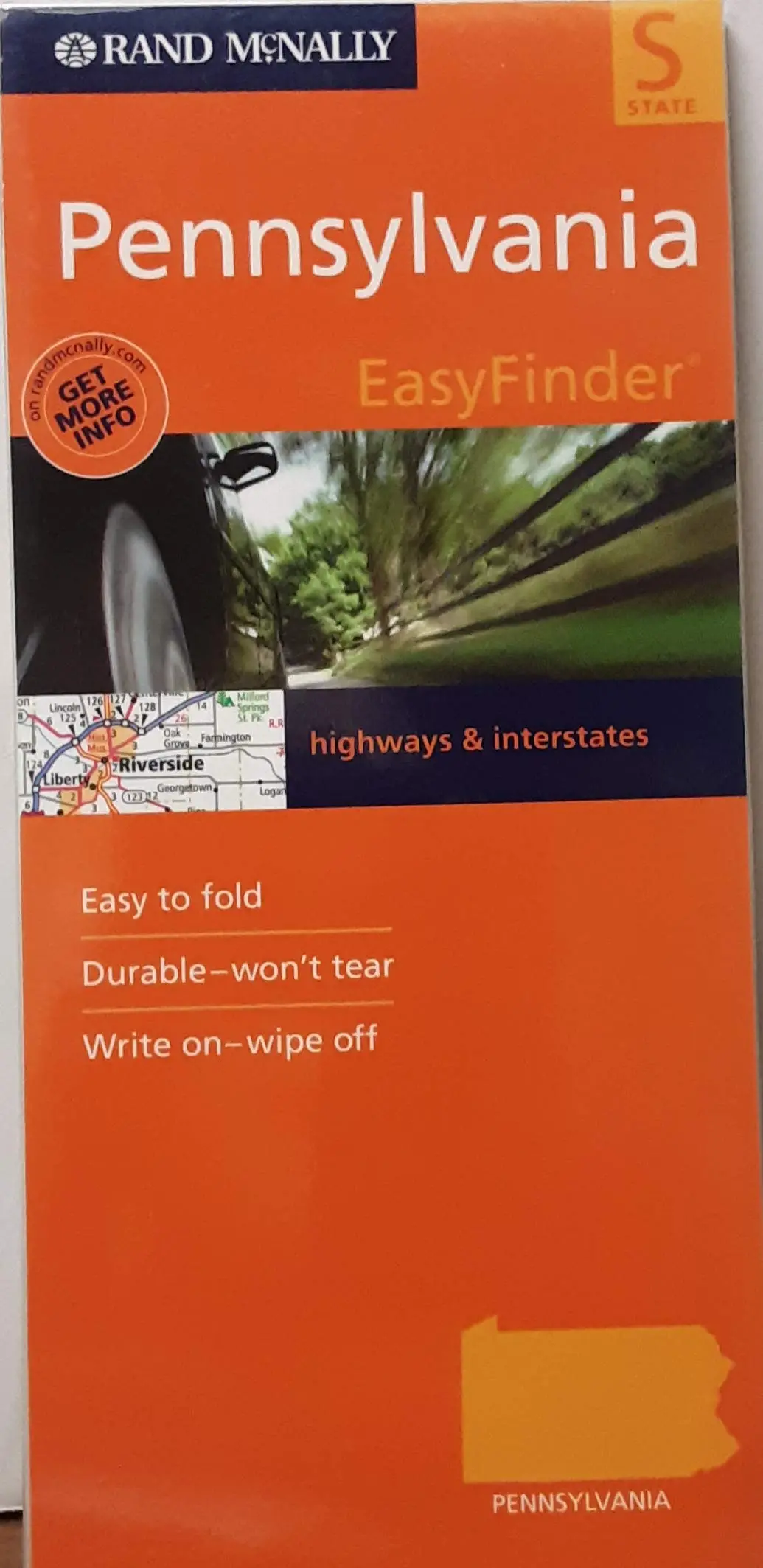 Rand Mcnally Easyfinder Pennsylvania Map Rand Mcnally 1