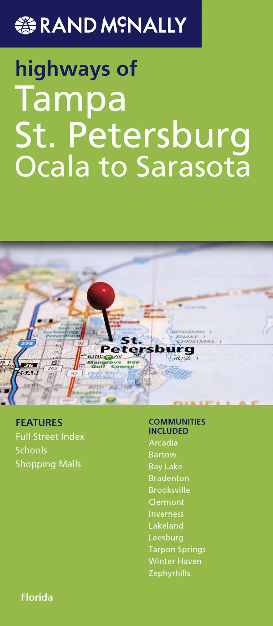 Rand Mcnally Tampa/St. Petersburg, Florida: Ocala To Sarasota Rand Mcnally And Company 1