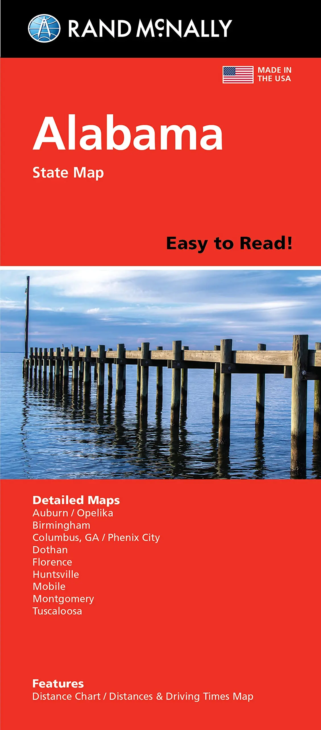 Rand Mcnally Easy To Read Folded Map: Alabama State Map 1