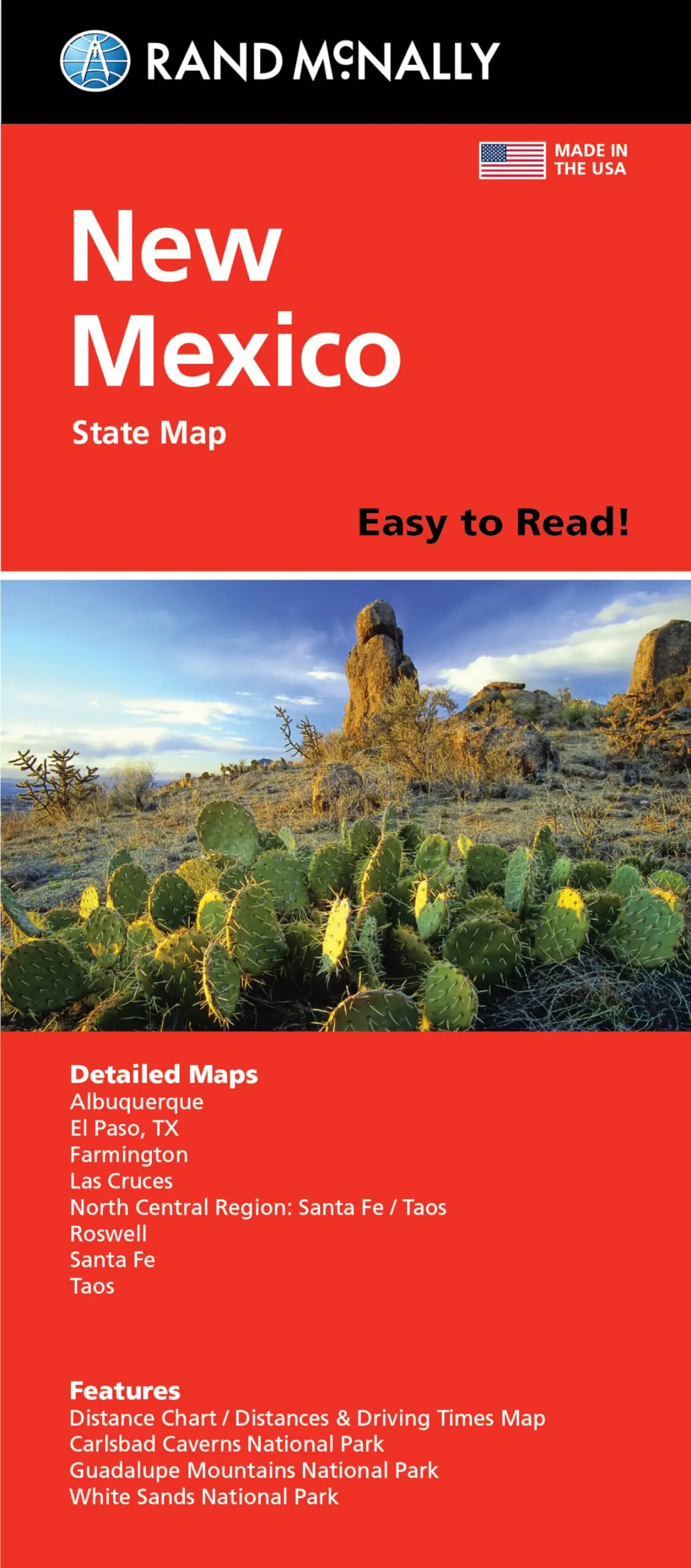 Easy To Read! New Mexico State Map 1