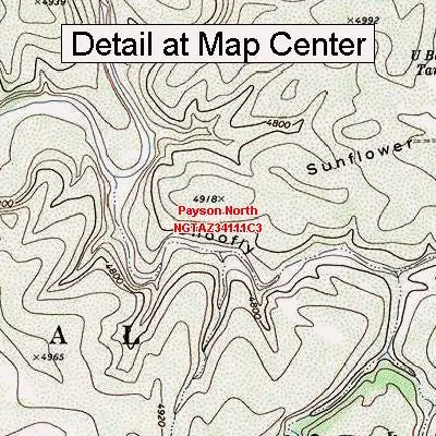 Usgs Topographic Quadrangle Map - Payson North, Arizona (Folded/Waterproof) 1
