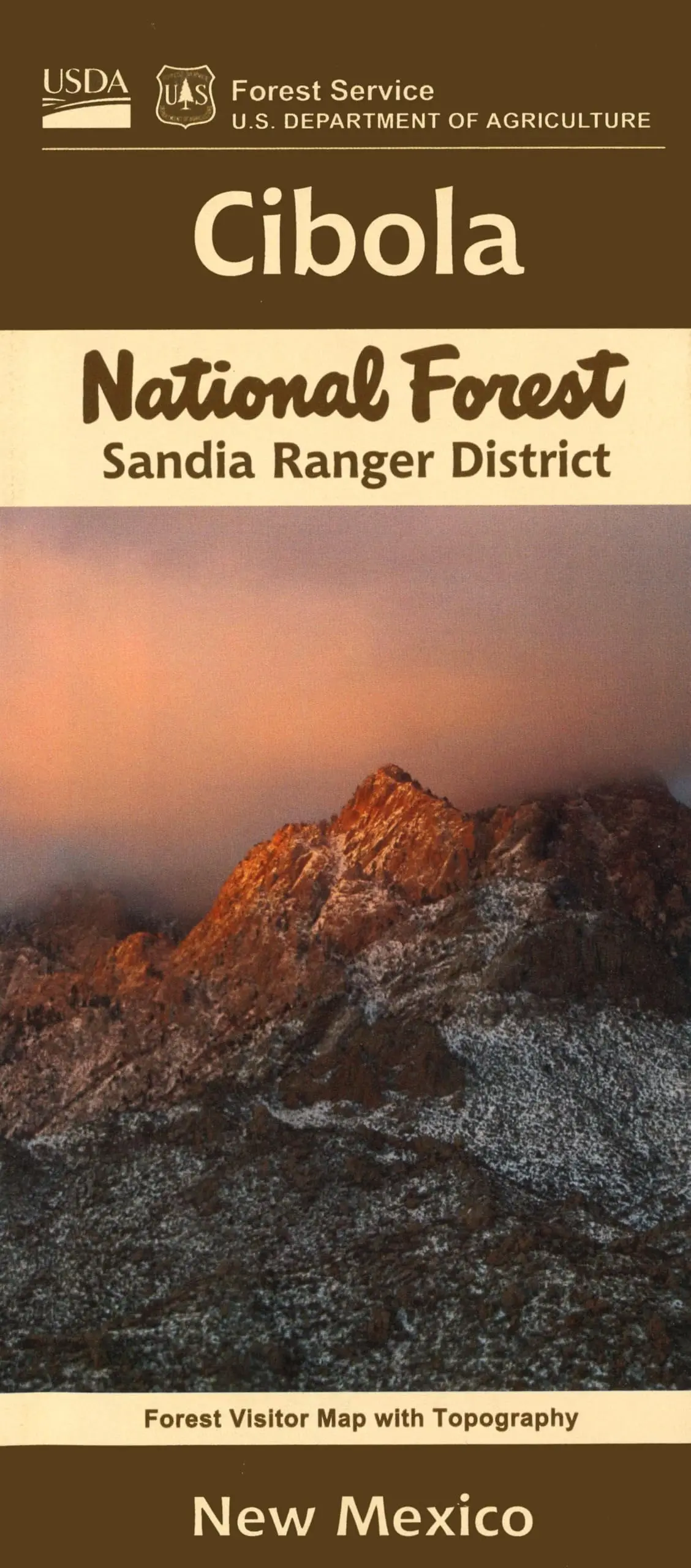 Sandia Ranger District, Cibola National Forest, New Mexico [Map] United States Forest Service 1