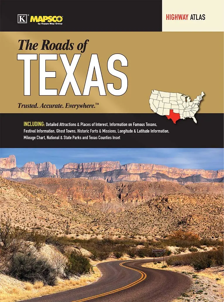 Roads Of Texas Highway Atlas-By Mapsco Kappa Map Group 1