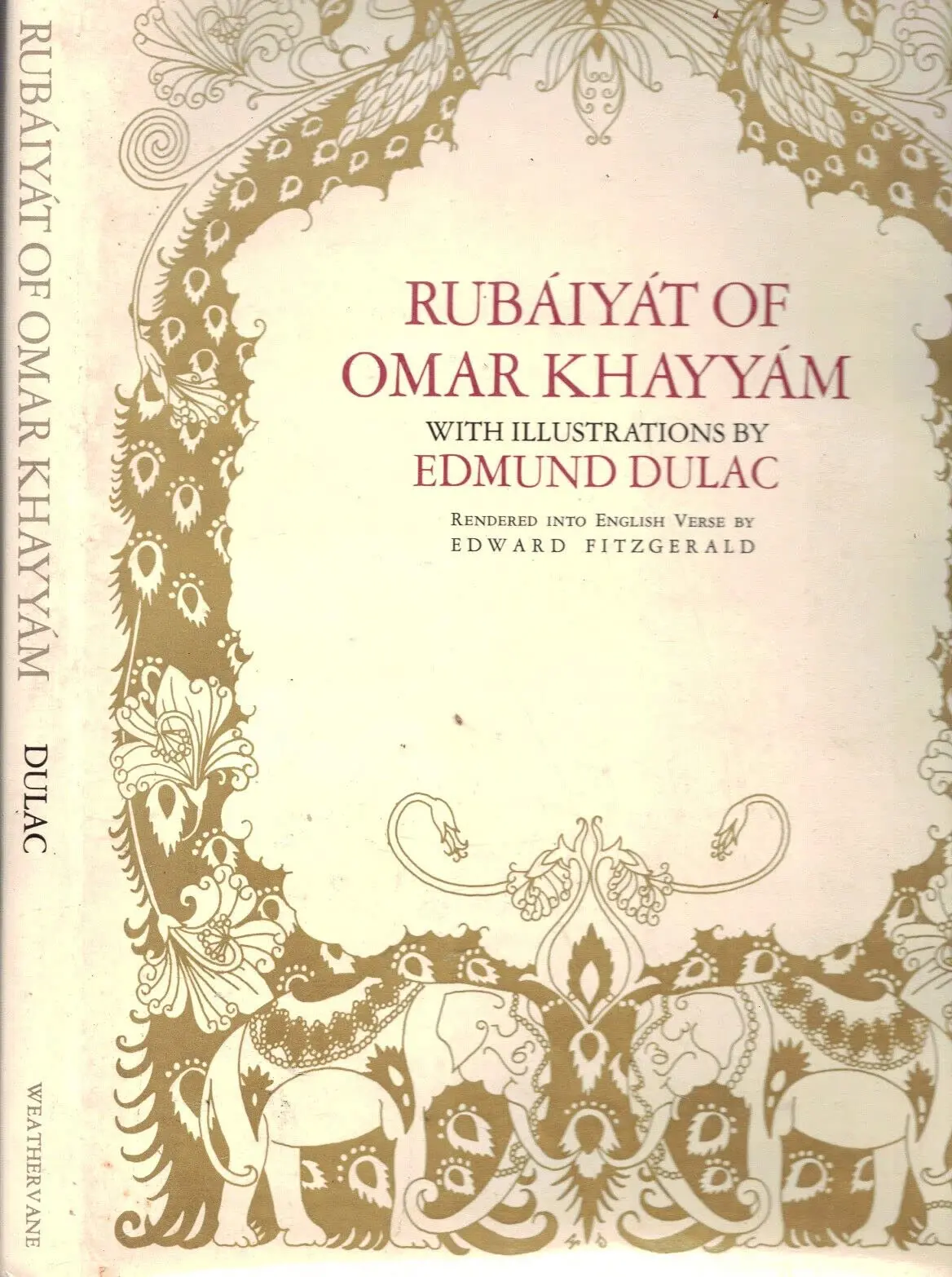 1960S Rubaiyat Of Omar Khayyam Illustrated By Edmund Dulac 11X9 Inches [Hardcover] Omar Khayyam [Hardcover] Omar Khayy?M 1