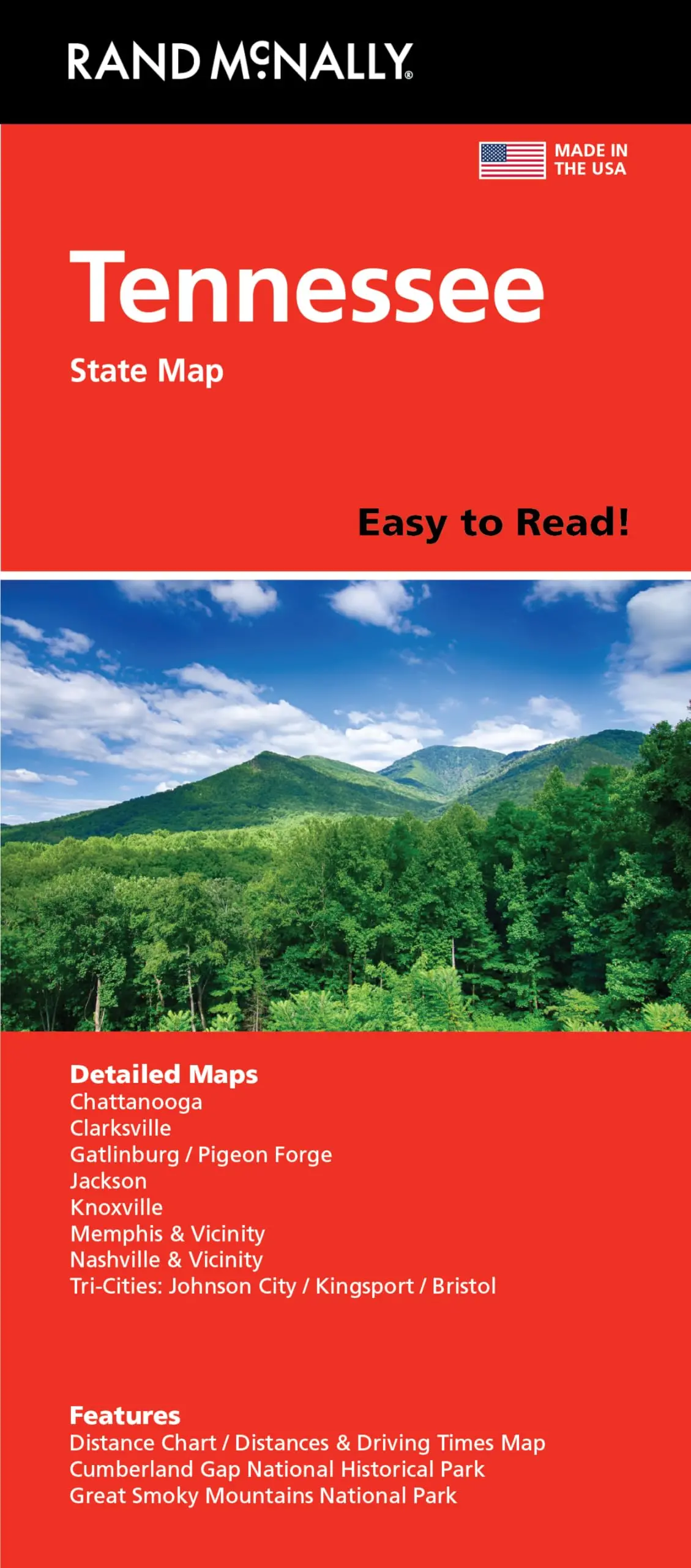 Rand Mcnally Easy To Read: Tennessee State Map 1