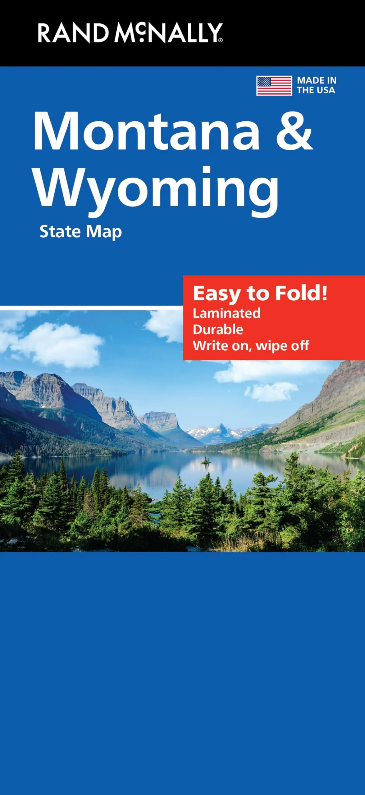 Rand Mcnally Easy To Fold: Montana, Wyoming Laminated Map [Map] Rand Mcnally 1