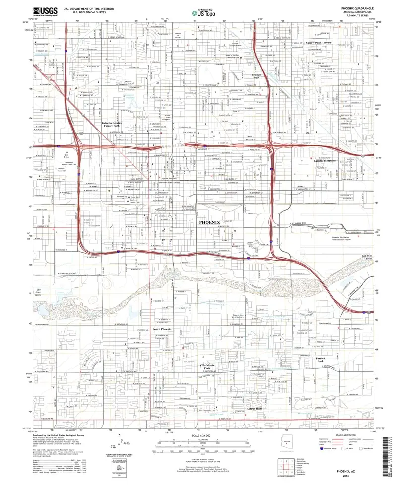 Phoenix, Arizona 2014 (Us Topo 7.5'×7.5' Topographic Quadrangle) 1