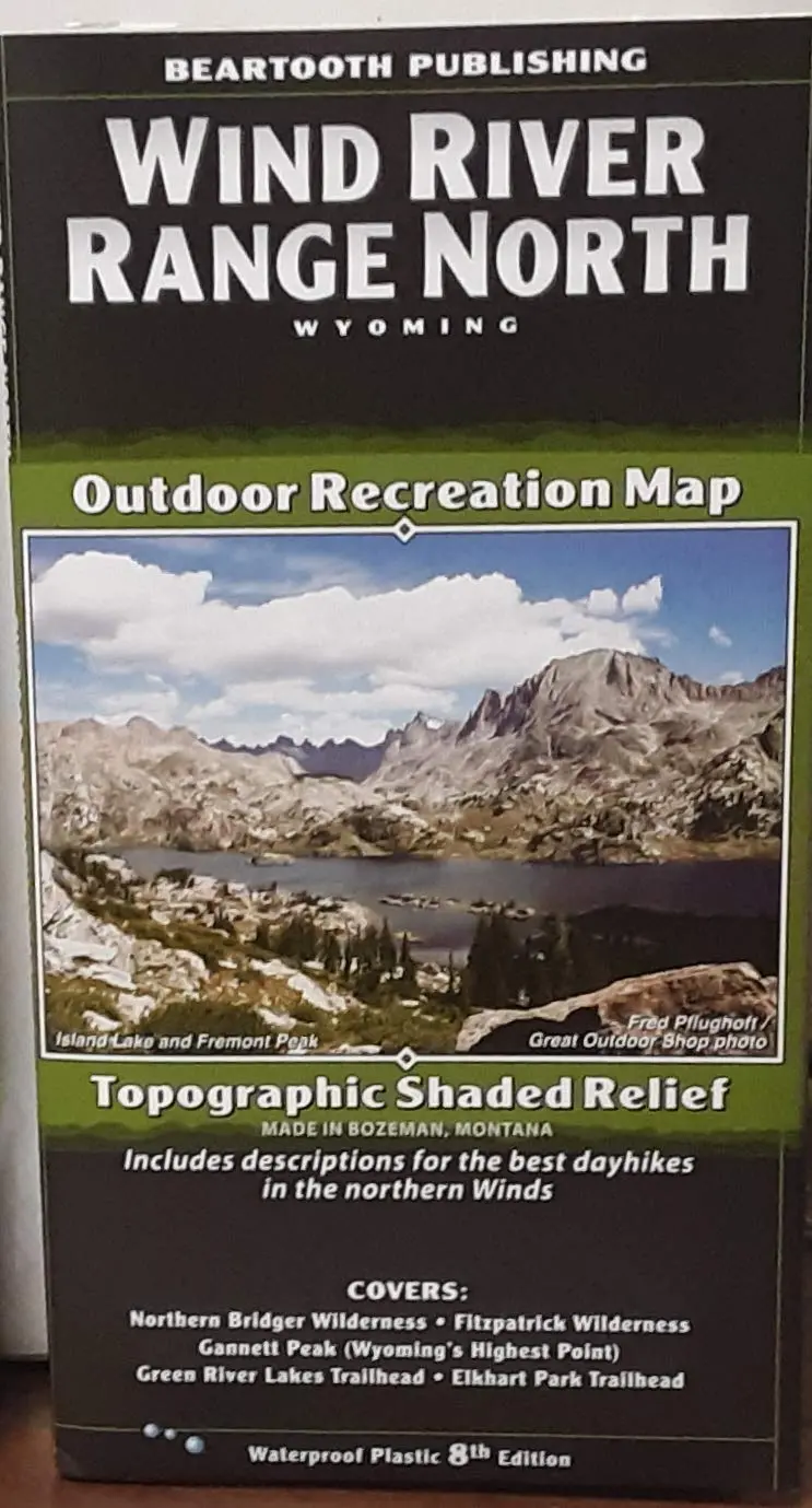 Wind River Range North Outdoor Recreation Map - Topographic Shaded Relief 8Th Edition [Unknown Binding] Staff 1