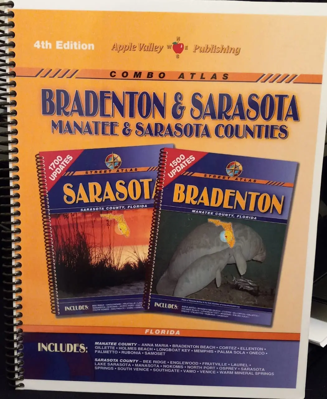 Bradenton, Sarasota And Manatte Counties Florida Combo Atlas (4Th Edition) [Spiral-Bound] Staff 1