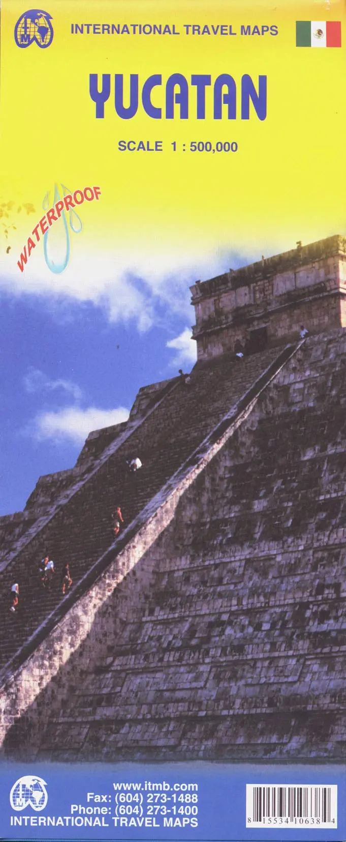 Yucatan 1:500,000 Regional Travel .Map (Incl. Cancun And Merida City Insets) (English And Spanish Edition) [Map] Itm Canada 1
