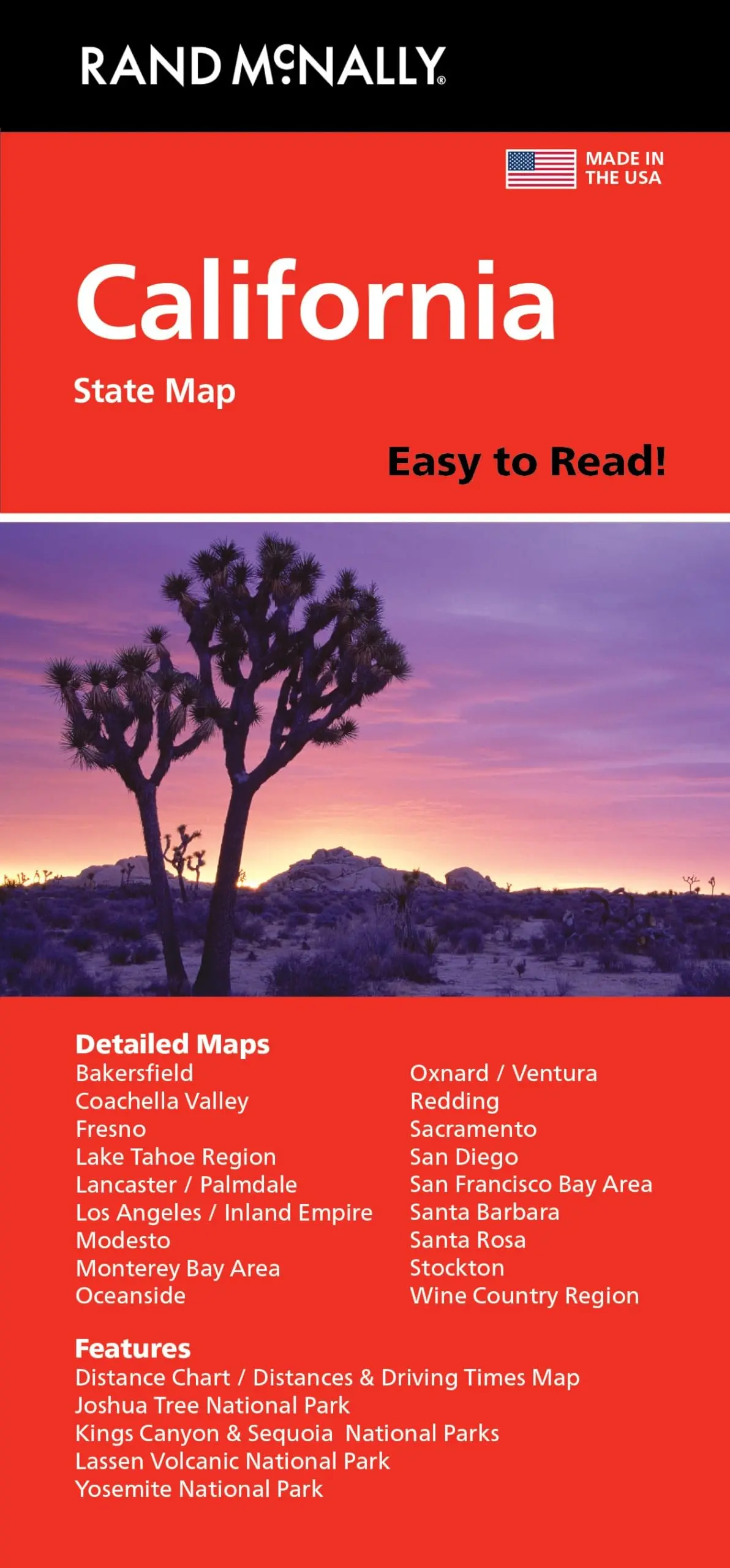 Rand Mcnally Easy To Read: California State Map [Map] Rand Mcnally 1